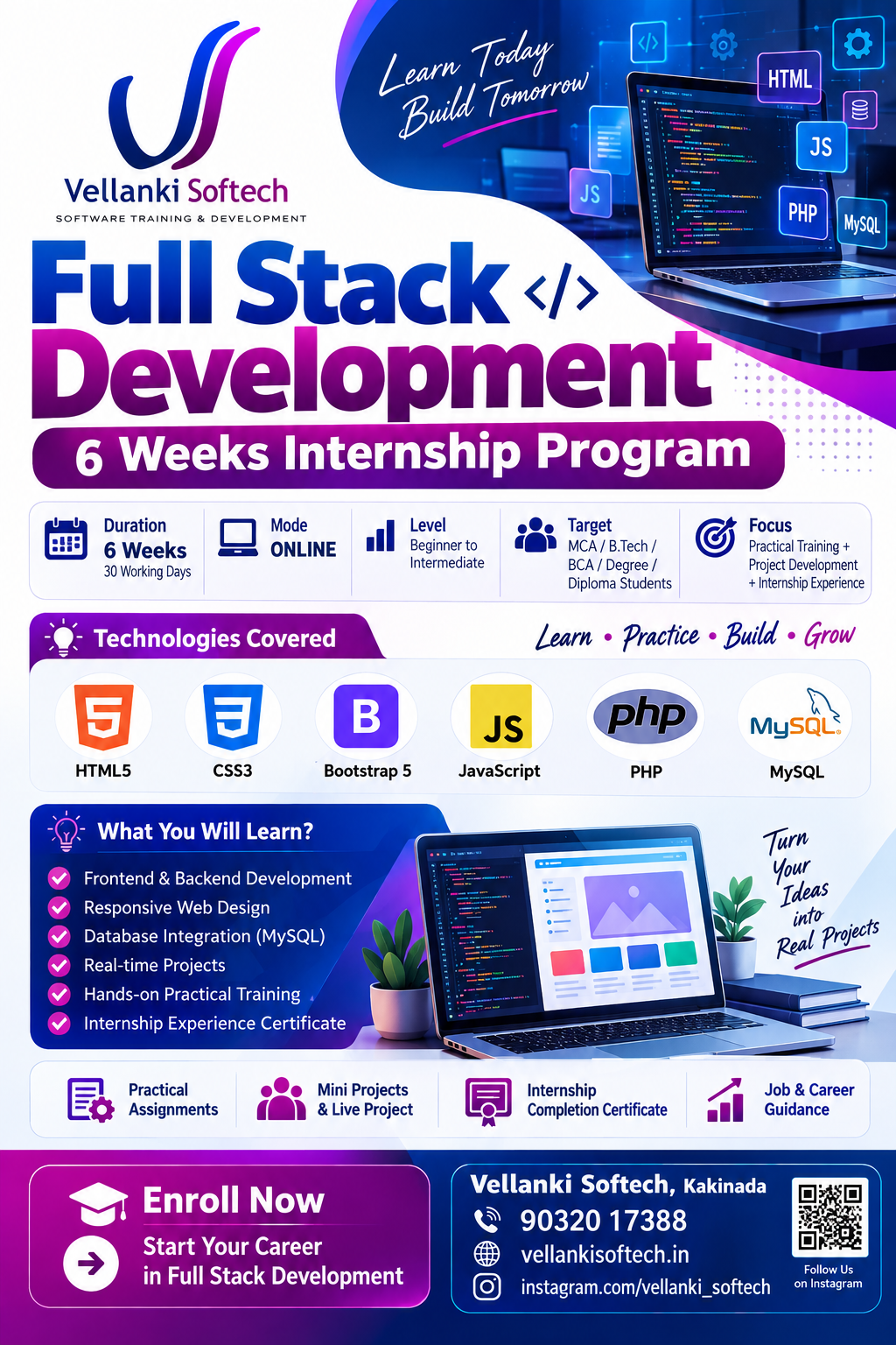 Full Stack Development - 6 Weeks Shortterm Internship